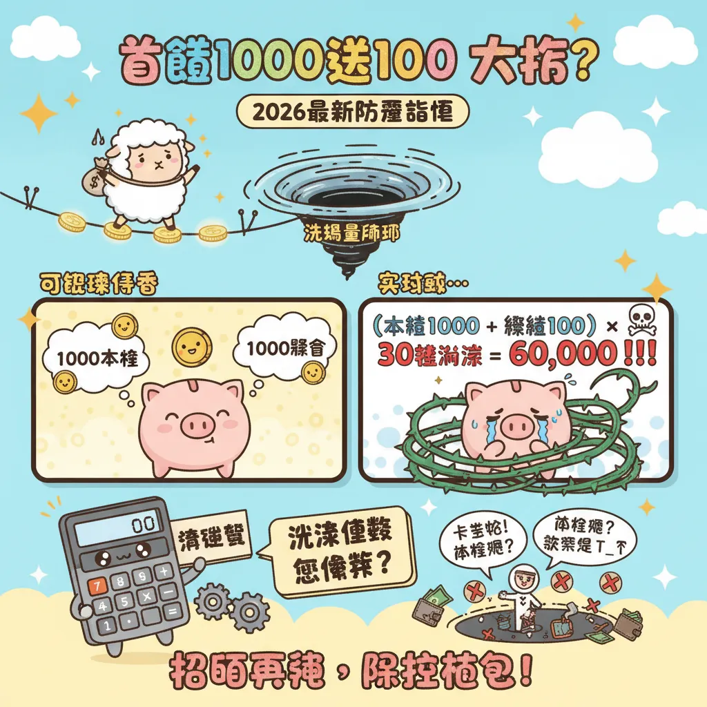 避開黑網陷阱：首儲1000送1000的洗碼量眉角